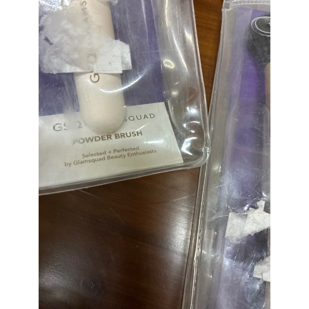 GSQ by Glamsquad Makeup Brush Set Powder Brush and Angled Blush Brush 2pc NEW